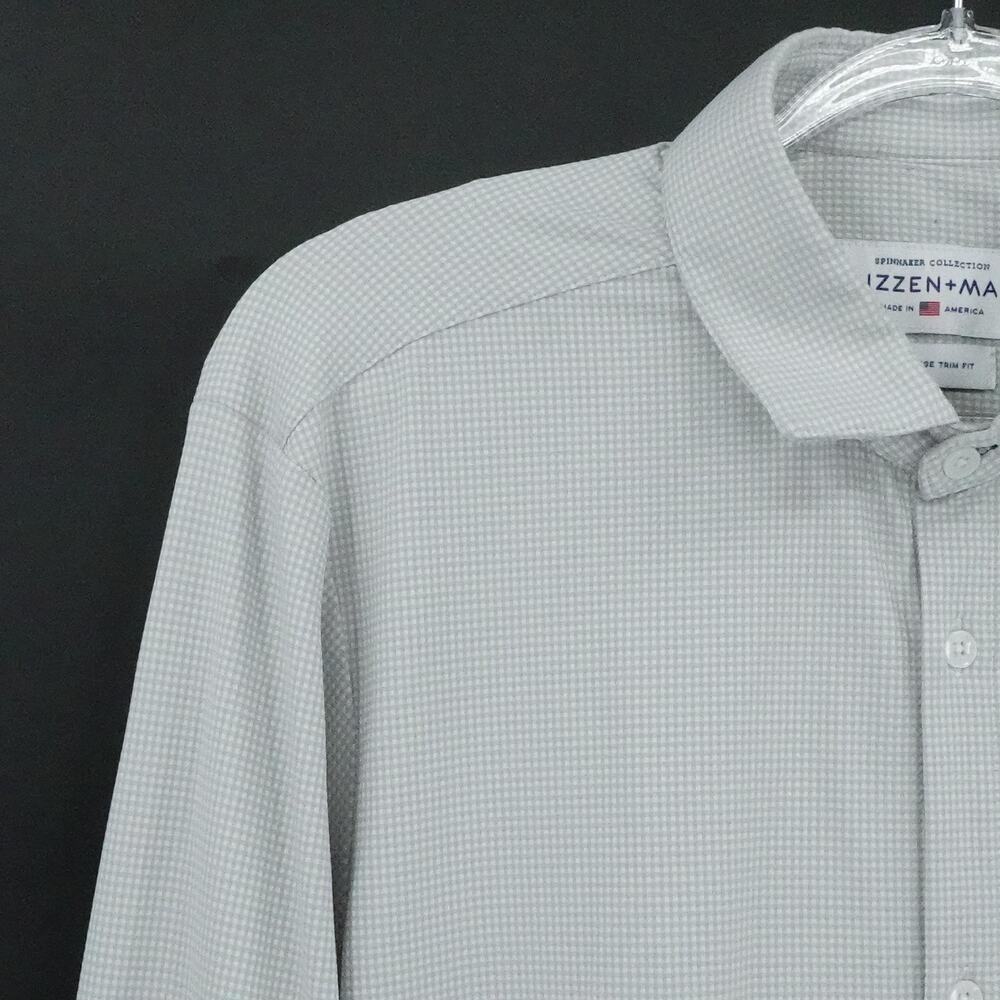 Mizzen + Main Shirt Mens 2XL‎ Trim Fit Gray Spinnaker Collection Button Up USA - Picture 5 of 16